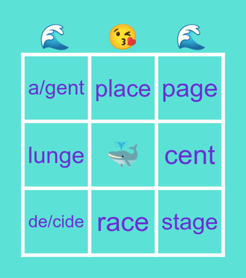 whale bingo! Bingo Card