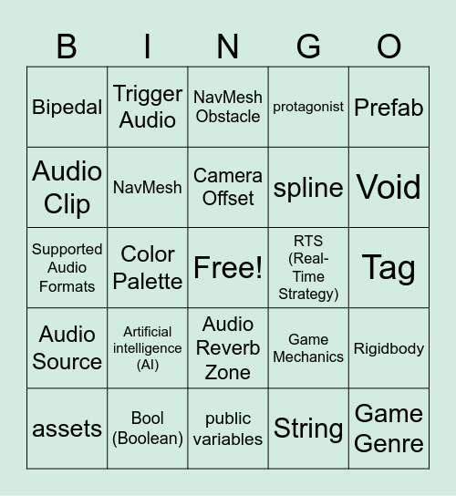 Game Design 2-Unity Bingo Card