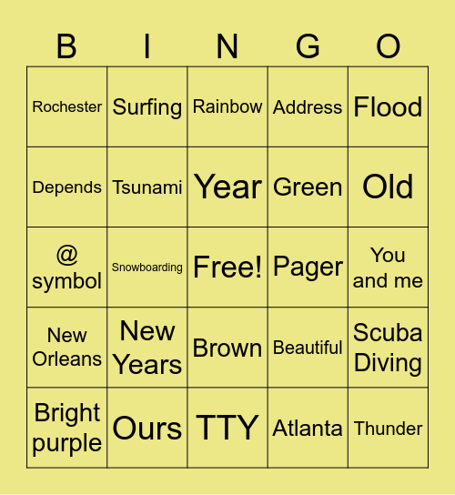 Unit 3 Part 2 Bingo Card