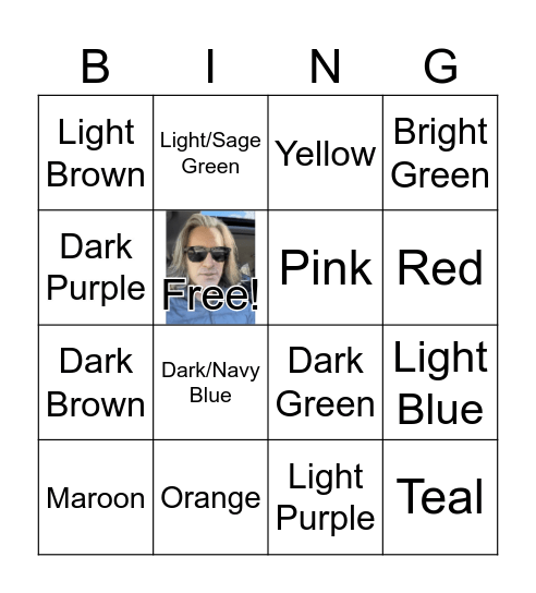Geoff Wears A Color Challenge 2026 Bingo Card