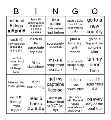 Mogan 2026 Bingo Card