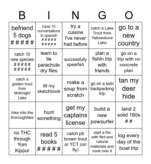 Mogan 2026 Bingo Card