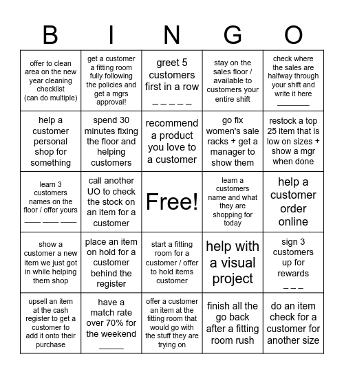 BOGO 50% off + Sale on Sale Weekend! Bingo Card