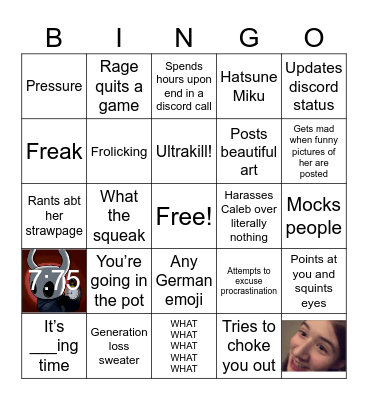 Annalise bingo Card