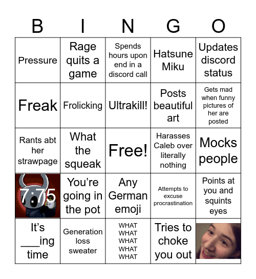 Annalise bingo Card