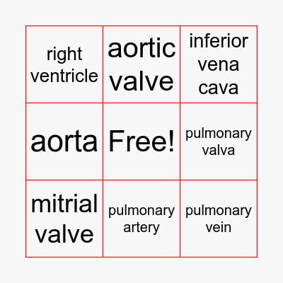 HEART BINGO Card