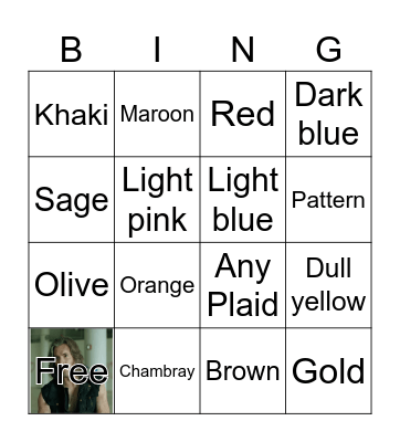 Geoff Wears A Color Challenge 2026 Bingo Card