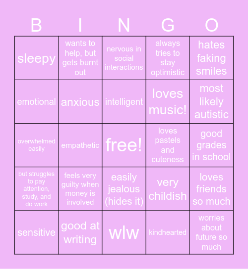 venus bingo! Bingo Card