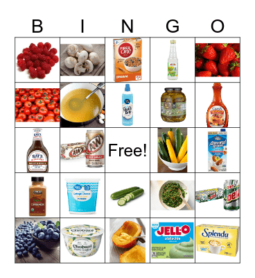 D’s Safe Food Bingo! Bingo Card