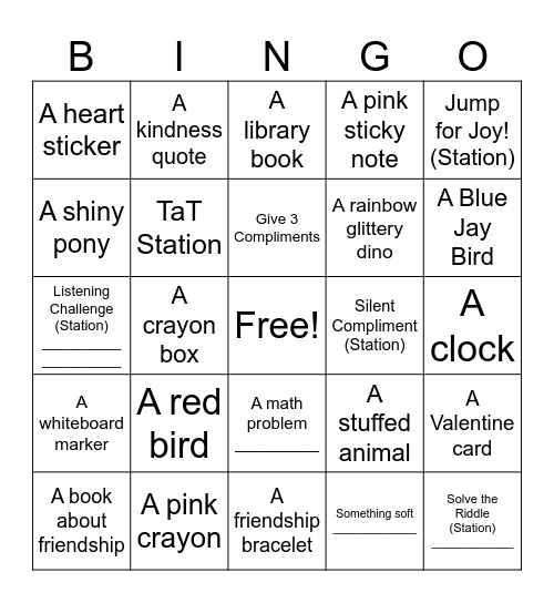 Valentine's Day Fun! Bingo Card