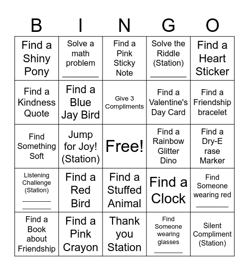 Valentine's Day Fun! Bingo Card
