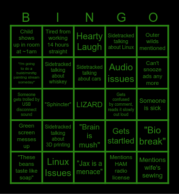 PULLARITY BINGO Card