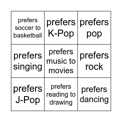 Find Someone Who Bingo Card