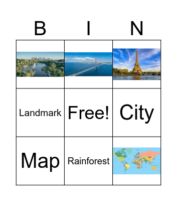 Where In The World? Bingo Card