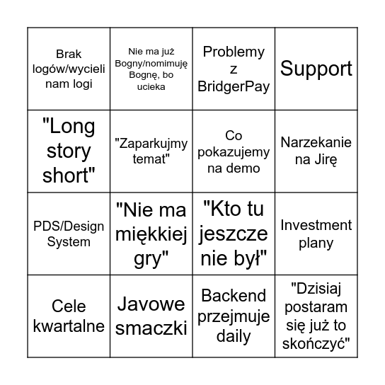 Wielki powrót BINGO Card