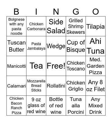 Bingo #2 Bingo Card