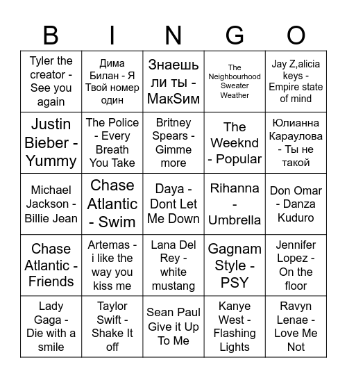 ITS BINGO TIME Bingo Card
