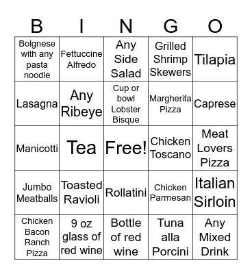 Bingo #2 Bingo Card