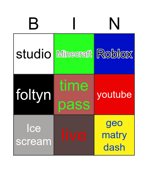 to do things Bingo Card