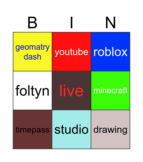 pc challange Bingo Card