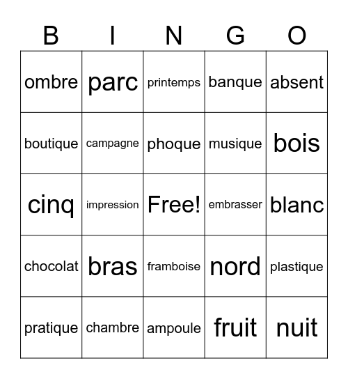 Bingo Card
