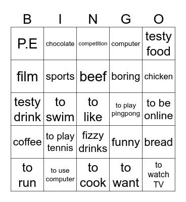 Ch 5/6/7 Bingo Card