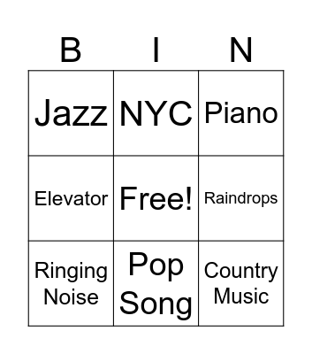 On Hold Must Bingo Card