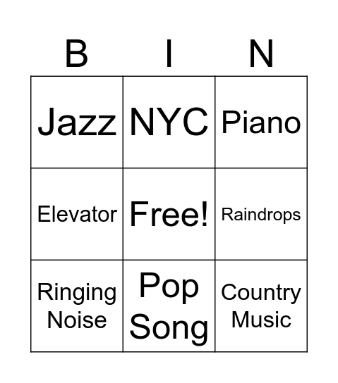 On Hold Must Bingo Card