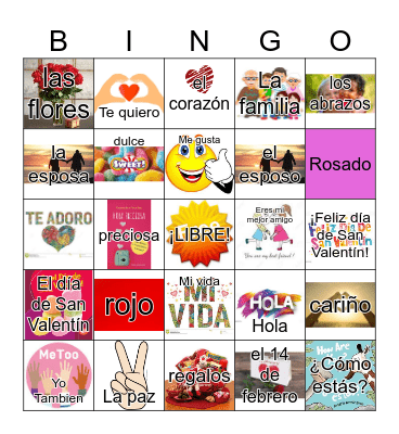 El día de San Valentín Bingo Card
