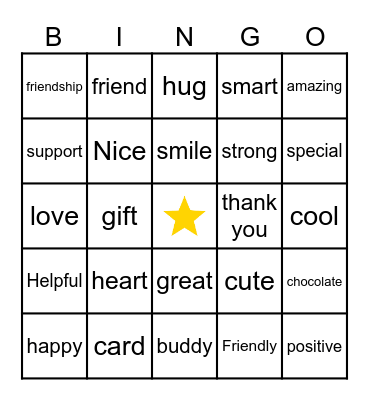 Valentines bingo Card