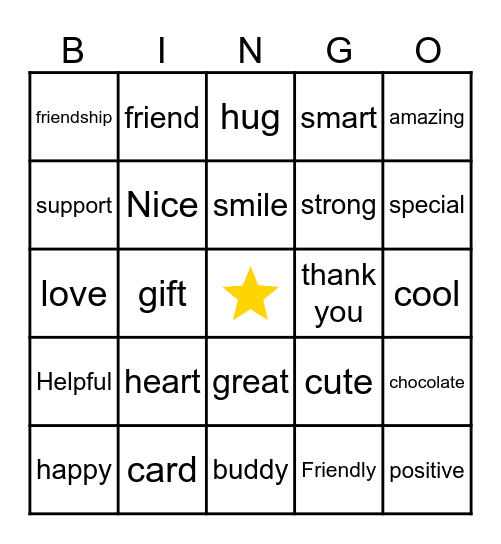 Valentines bingo Card
