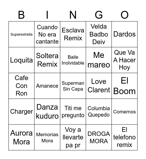 BINGO DEFINITIVO Bingo Card