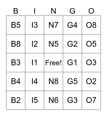 Cass Baseball Foul Ball Bingo Card