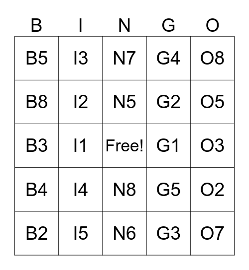 Cass Baseball Foul Ball Bingo Card
