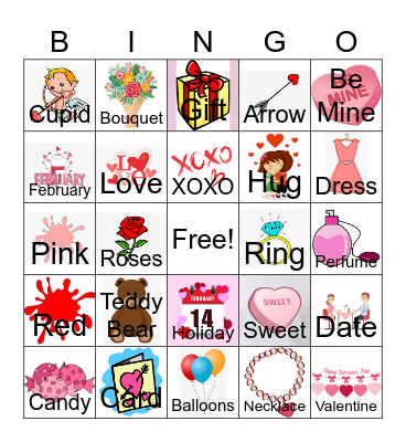 Valentine's Day Bingo Card