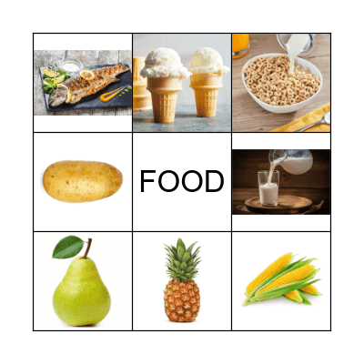 FOOD GROUPS Bingo Card