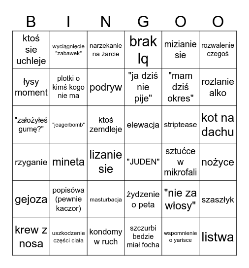 Spotkanie walentynkowe Bingo Card