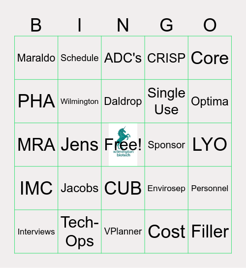 UNICORN BINGO Card