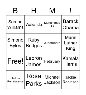 Answers Bingo Card