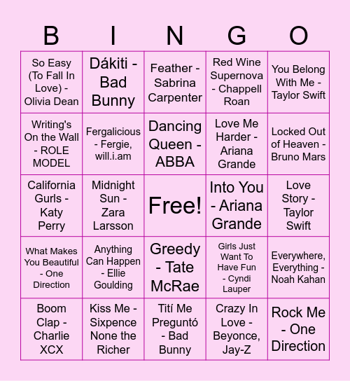 Galentines <33 Bingo Card