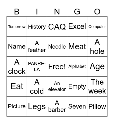 Riddle Bingo Card