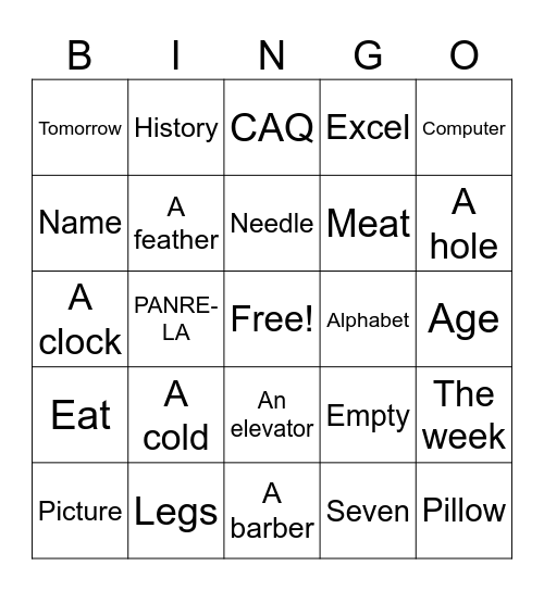 Riddle Bingo Card