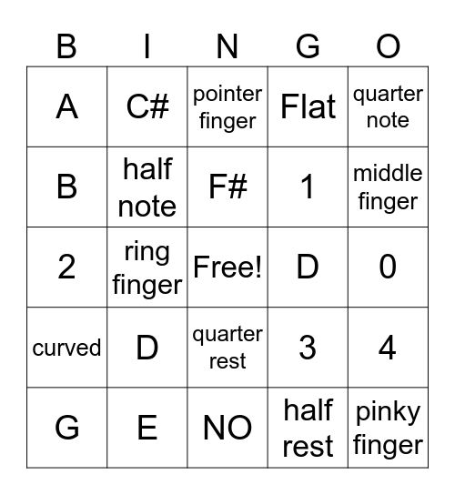 4th Grade Second Semester Bingo Card