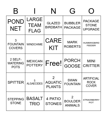 BOYS SIDE Bingo Card