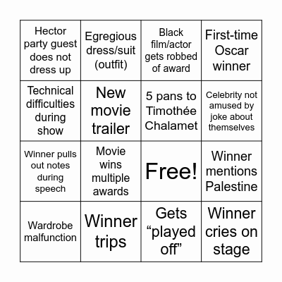 🎯🎱HECTOR BINGO🍀💰 Bingo Card