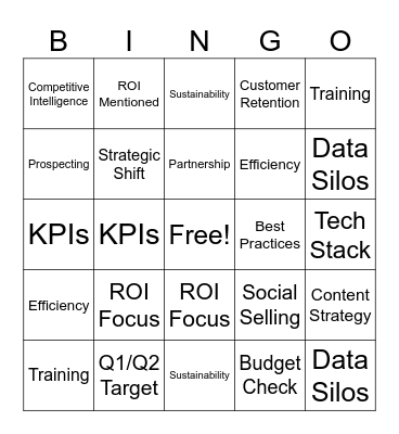 Sales QBR Bingo Card