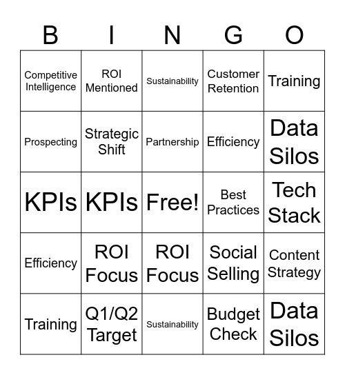 Sales QBR Bingo Card