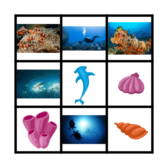 Ocean Bingo Card