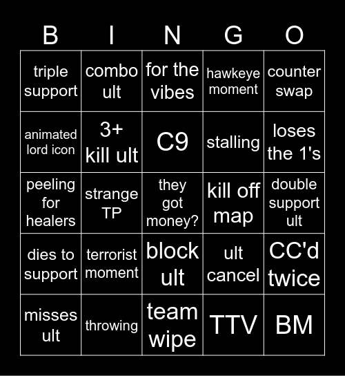 bigpuffer bingo Card
