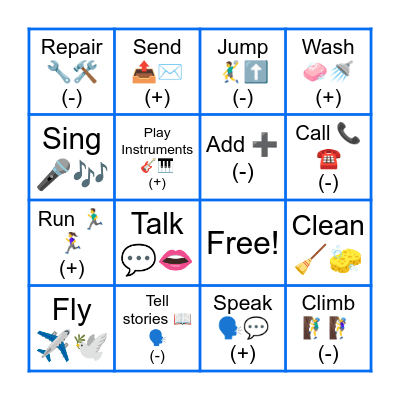 ABILITIES AND SKILLS Bingo Card